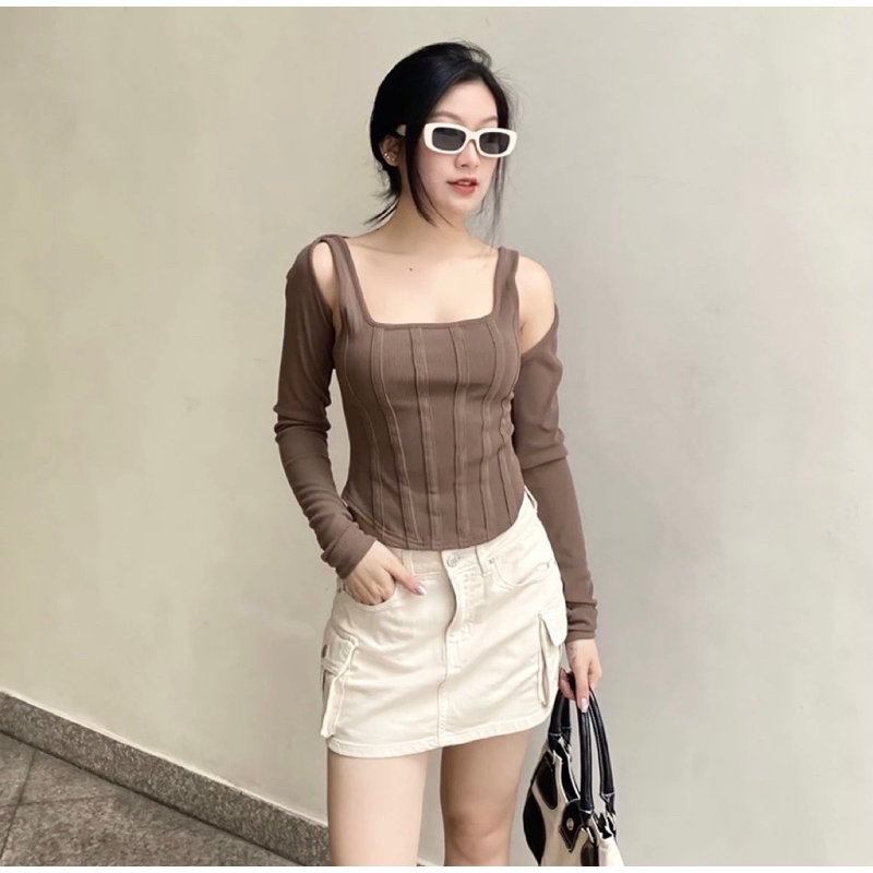 Chân váy kaki túi hộp có quần trong chất vải cùng loại 💋