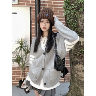 Áo Cadigan Dáng Dài, Áo Khoác Len From Rộng Bigsz Phong Cách Cá Tính Phối Tay Sọc 2 Bên Phù Hợp Mọi Lứa Tuổi Miubra