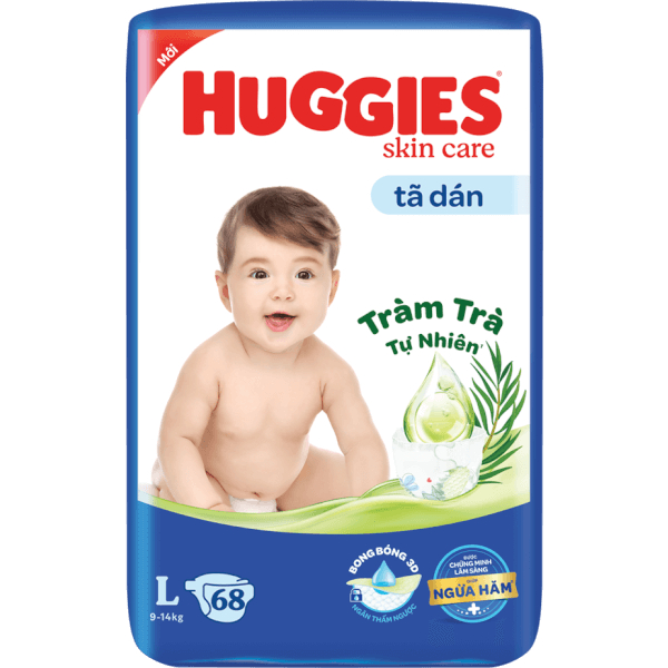 Cộng miếng - Tã/Bỉm Huggies quần/dán đủ size NB74/S88/M74/L68/XL62/XXL56 bao bì mới Skincare