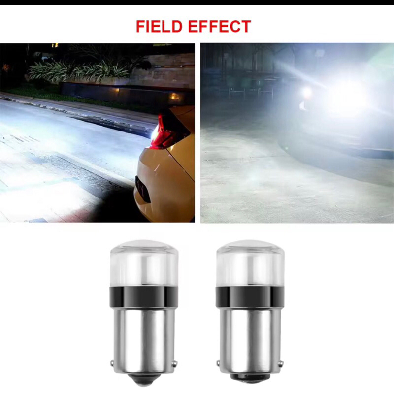 Đèn Led Độ Sáng Cao Cho Xe Hơi  1157 BAY15D 1156 BA15S Đèn Tín Hiệu Rẽ Phanh Lùi Tự Động 10SMD Màu Trắng Góc Chùm