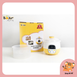  BẢN TIẾNG VIỆT kèm KHAY HẤP Nồi Nấu Cháo Chậm Bear Hầm Hấp 0.8L Cho Bé Ăn Bear BH 18 Tháng Shopbeho