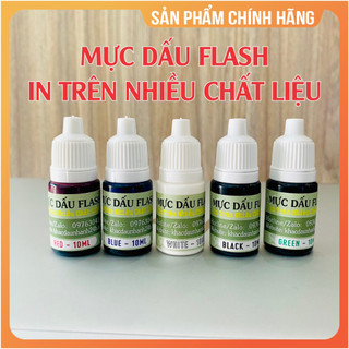 Mực dấu in trên nhiều chất liệu, mực dấu flash dùng đóng bao bì, nhựa, sắt, đồng, inox, gỗ 10ml