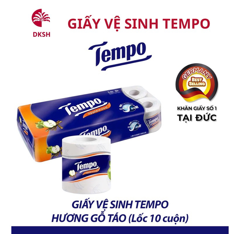 Giấy Vệ Sinh Tempo Cao Cấp  gỗ táo, ko mùi