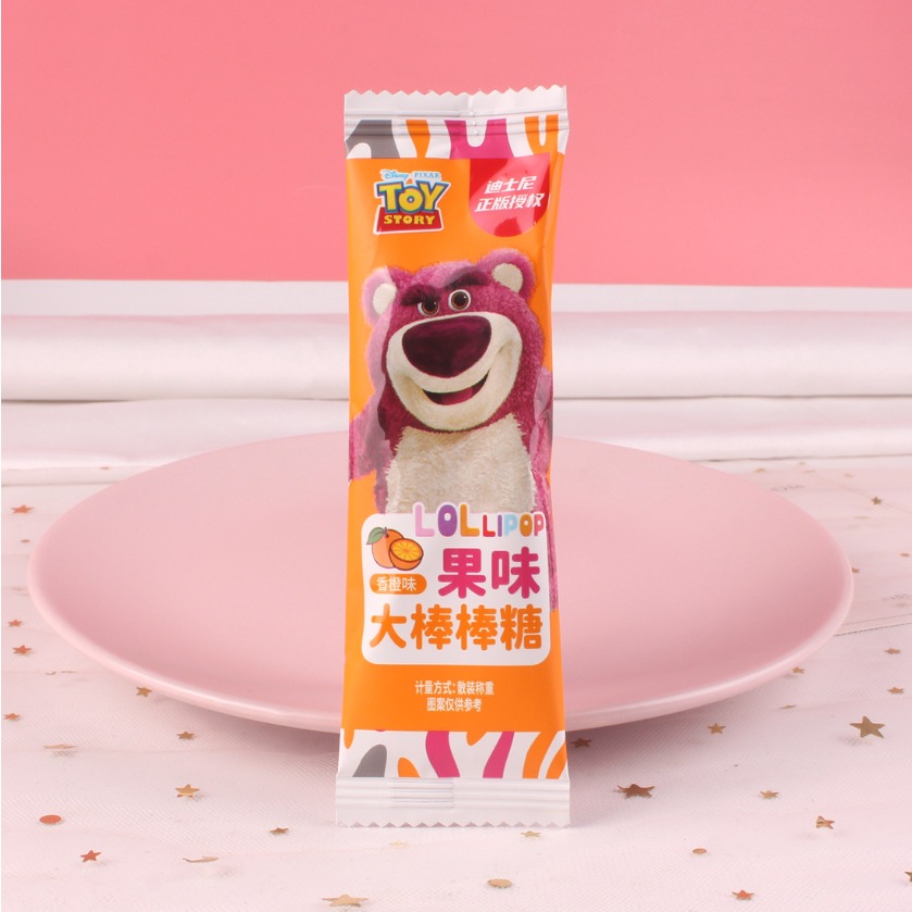 Combo 10 Que Kẹo Mút Sữa Gấu Dâu Lotso 3 Vị Dâu/ Dừa/Cam