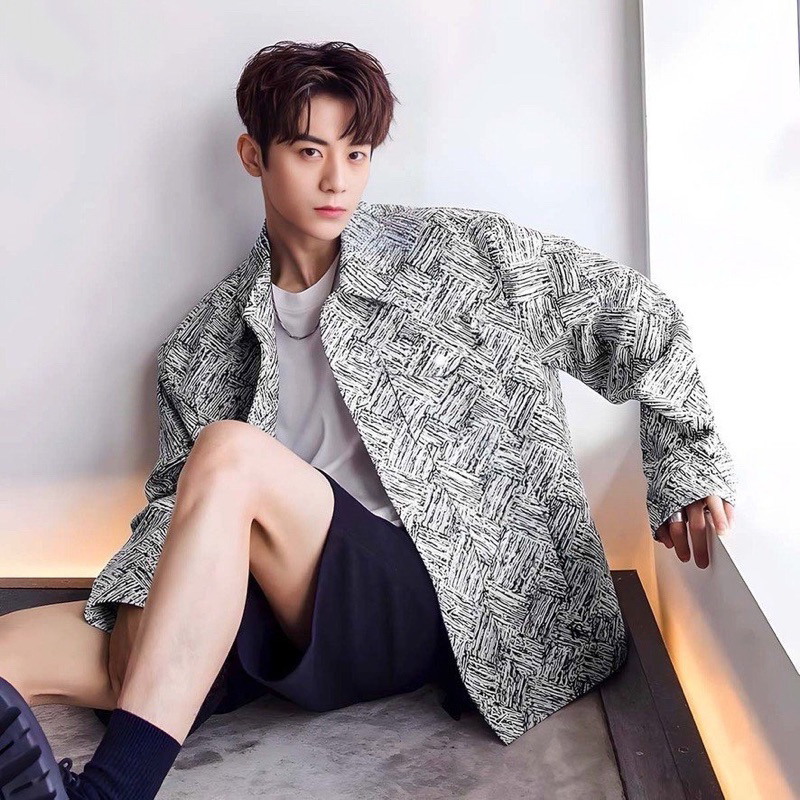 Áo khoác dạ nam 2 lớp lót lụa, Áo khoác nam thu đông