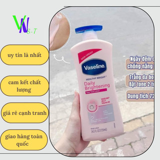 Kem dưỡng thể VASELINE dưỡng trắng cấp ẩm 725ml chất hồng
