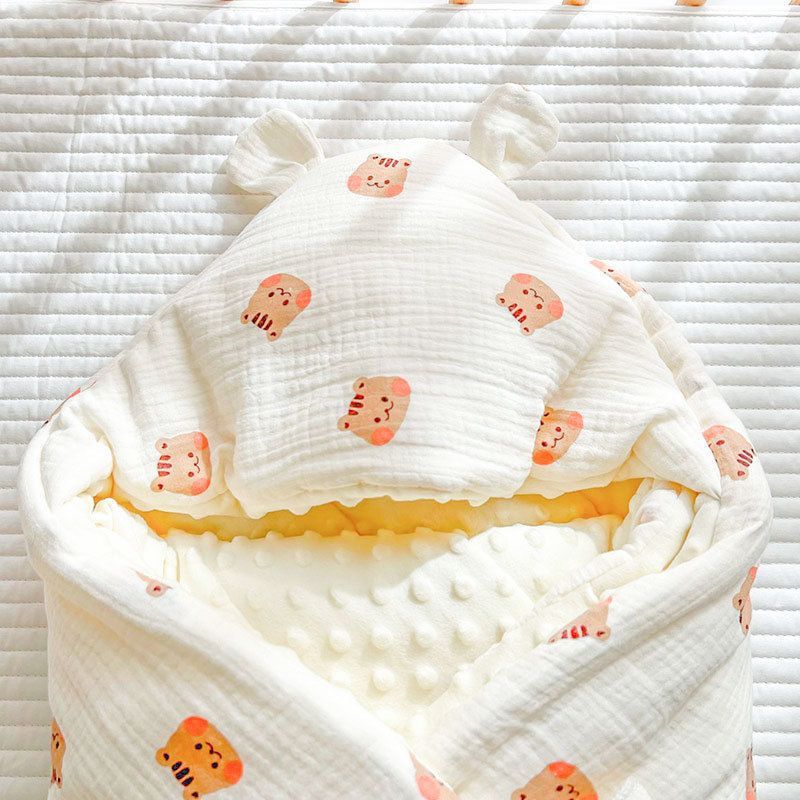 Ủ xô muslin 90*90cm cho bé ủ choàng tặng kèm dây đai cố định Ếch Xanh Baby Store