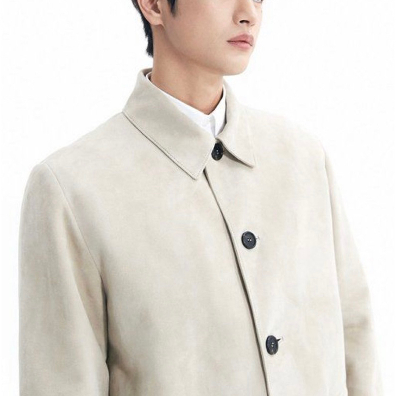 Áo khoác dạ dáng dài mind brig.e 2 màu đen kem chính hãng hàn quốc