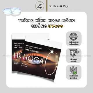 Tròng kính mỏng chống bể chống tia uv400 hoga 1.61 hmc chính hãng