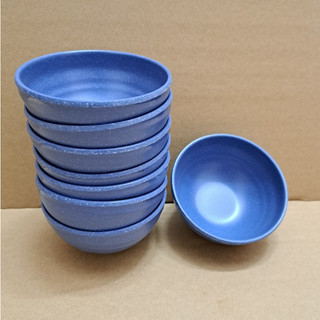 Chén(bát) cơm nhựa Melamine nhám xanh dương