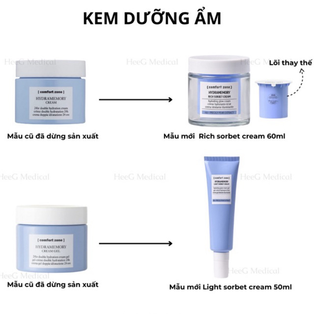 Kem Dưỡng Ẩm Comfort Zone Hydramemory Cream Gel / Cream