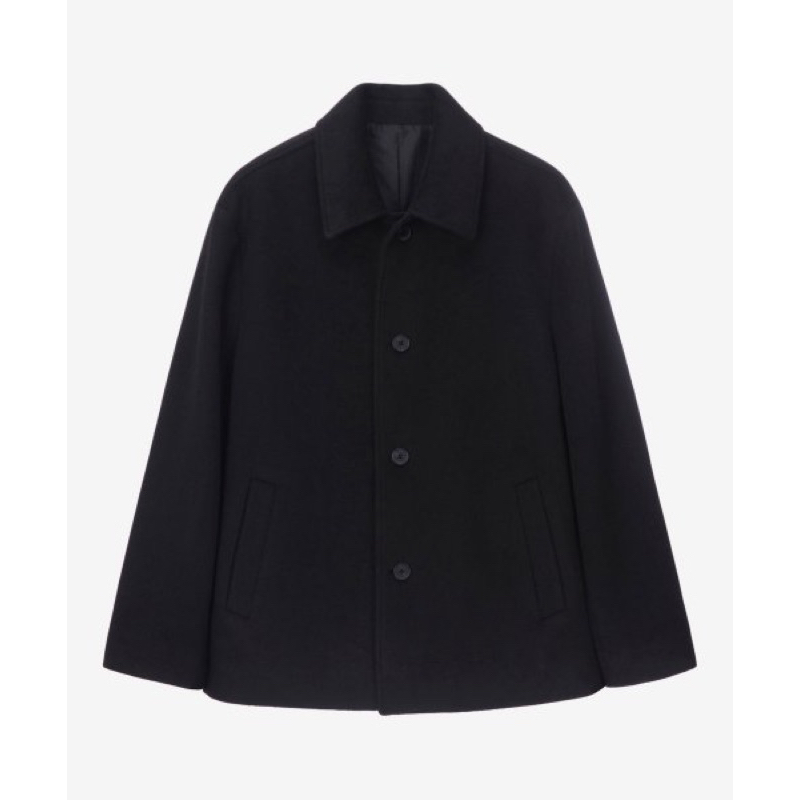 Áo khoác dạ dáng dài mind brig.e 2 màu đen kem chính hãng hàn quốc