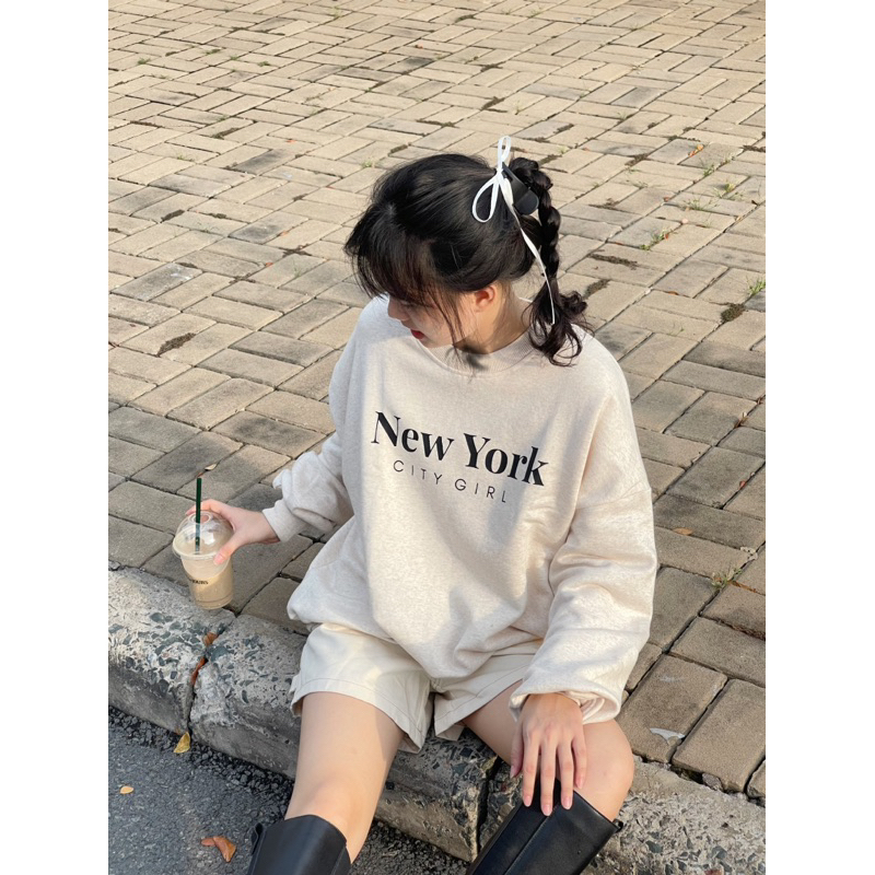 Áo sweater nỉ bông New York 18made ✿ 𝐁𝐲 𝐄𝐢𝐠𝐡𝐭𝐞𝐞𝐧 𝐀𝐠𝐚𝐢𝐧