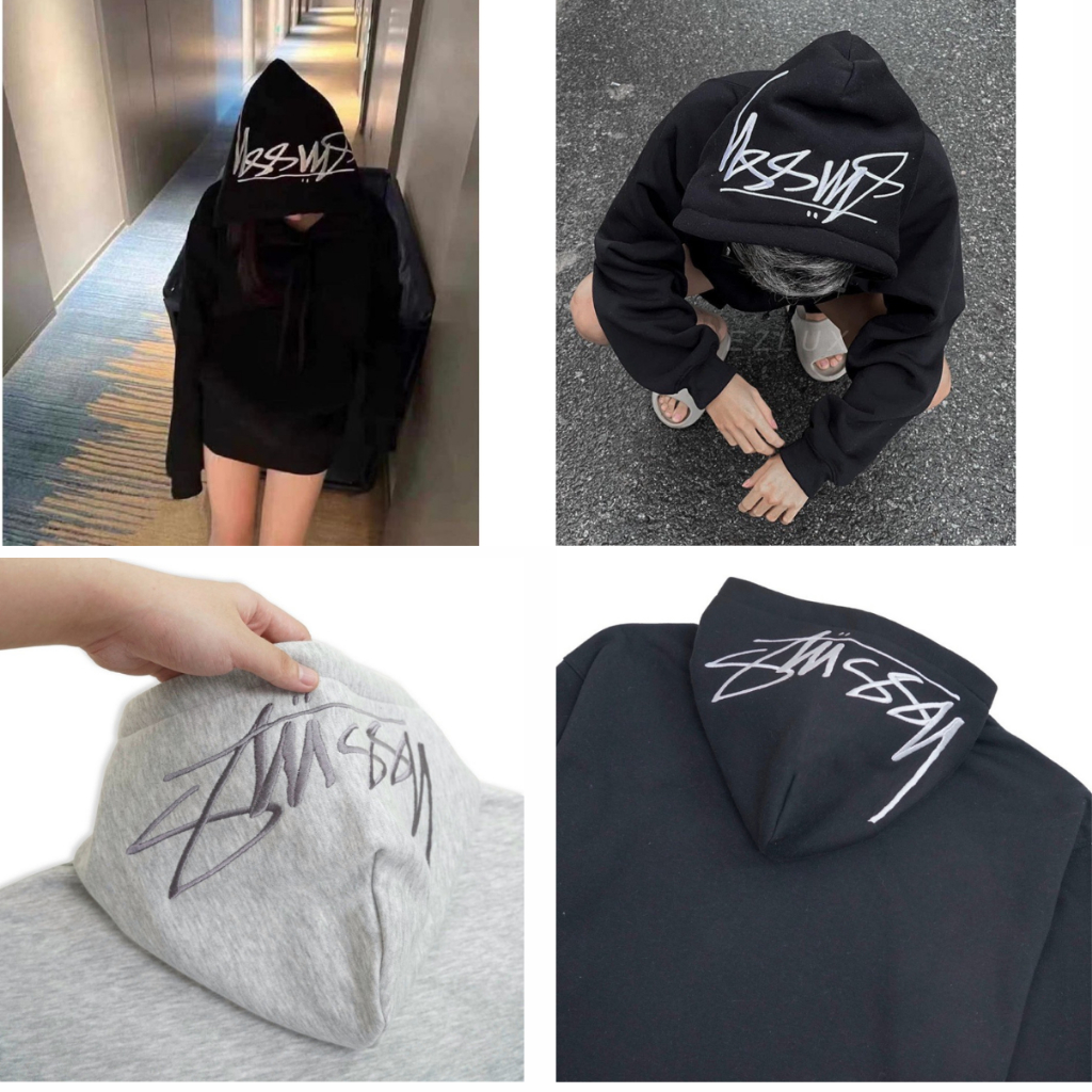 Áo Hoodie Stussy Mũ Thêu DEGO Nam Nữ Chất Nỉ Bông Siêu Ấm