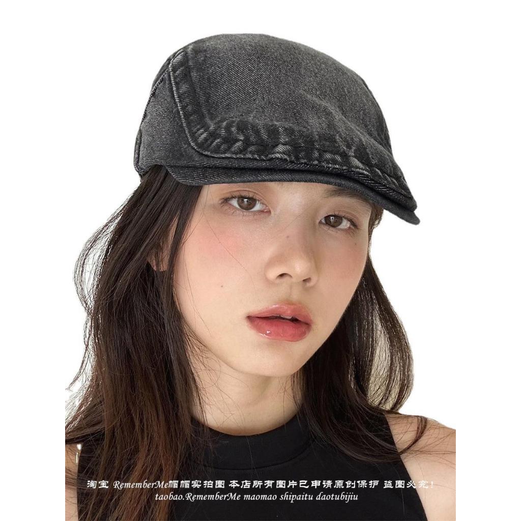 Nón nồi beret Mũ nồi bê rê Cao bồi Chất Jean Denim Phong cách Retro Cổ Điển Vintage Có khóa điều chỉnh