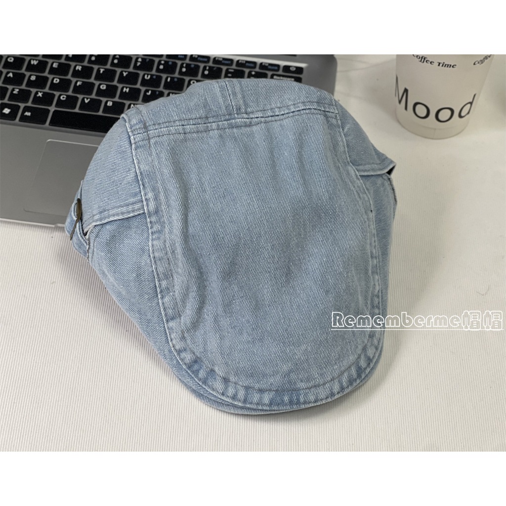 Nón nồi beret Mũ nồi bê rê Cao bồi Chất Jean Denim Phong cách Retro Cổ Điển Vintage Có khóa điều chỉnh