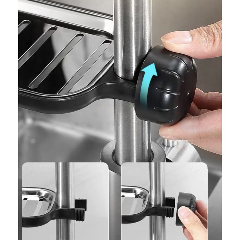 Khay Đựng Xà Phòng, Giẻ Rửa Chén Ecoco, Inox Cao Cấp, Không Hoen Gỉ, Xoay 360 Độ, Thông Minh , Tiện Lợi