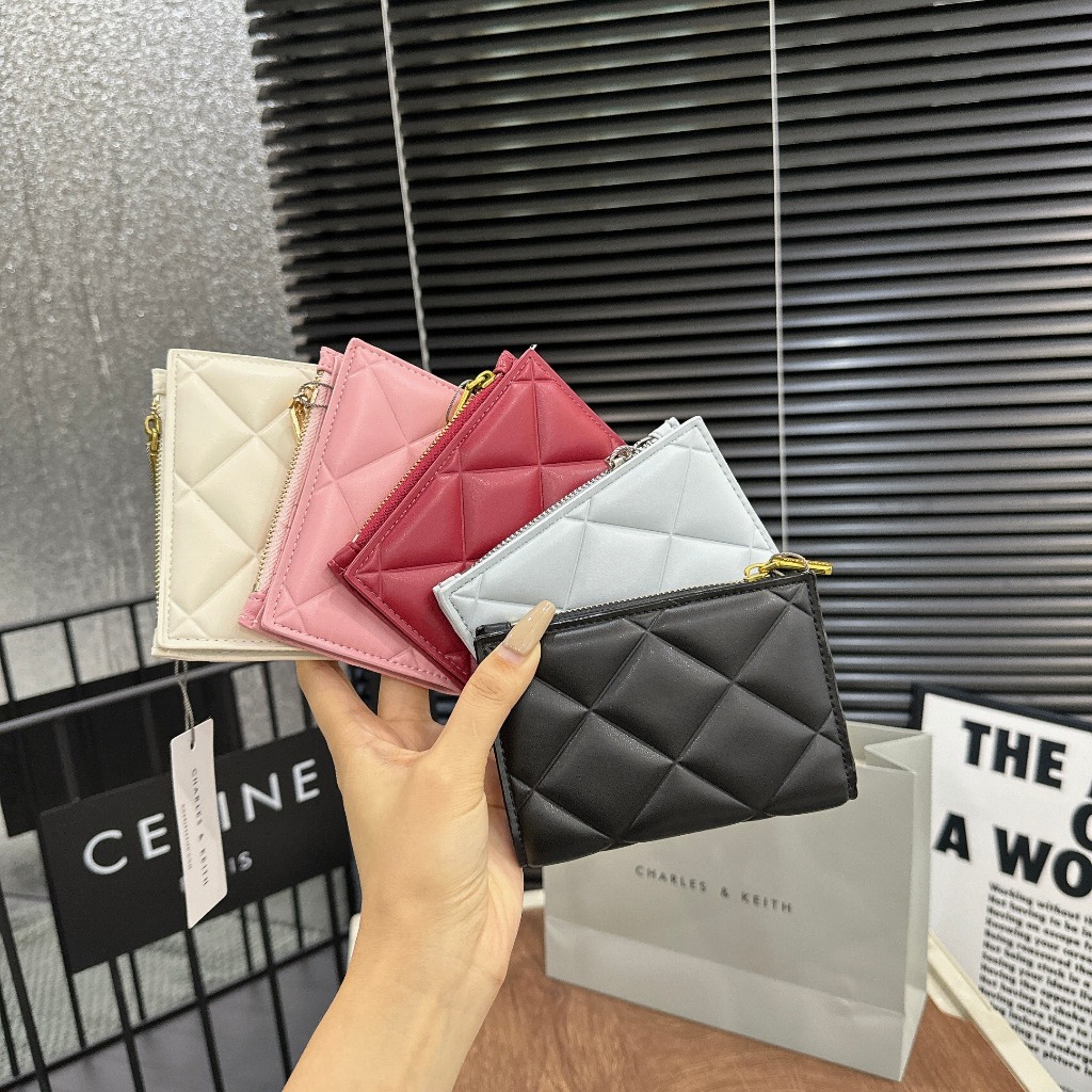 Có thể đeo chéo ví nữ ô trám size 12x2x8cm full box CK6-50770524 đủ màu