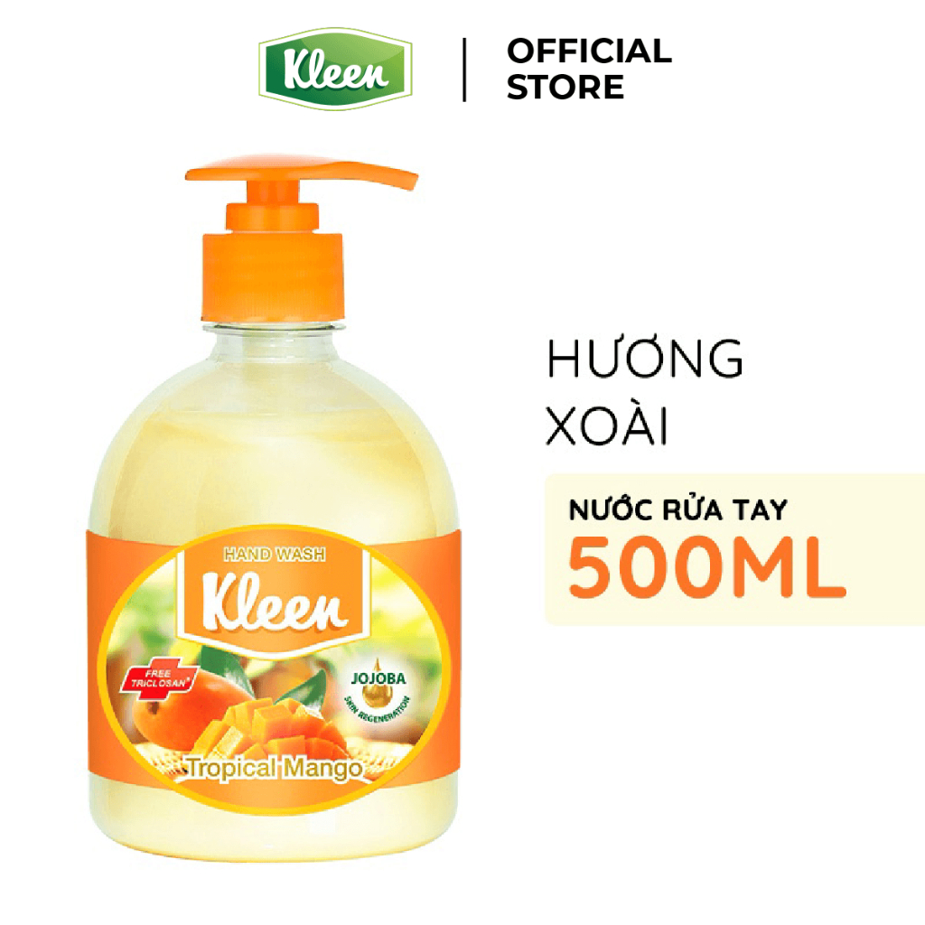 Nước rửa tay Kleen diệt khuẩn và dưỡng ẩm chiết xuất từ thiên nhiên 500ml