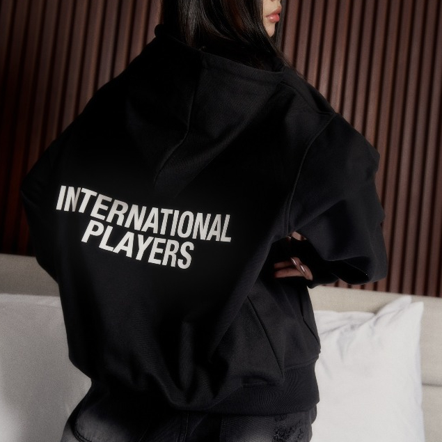 Áo Hoodies Unisex SEVENTOWN INTERNATIONAL PLAYERS màu đen Local Brand
