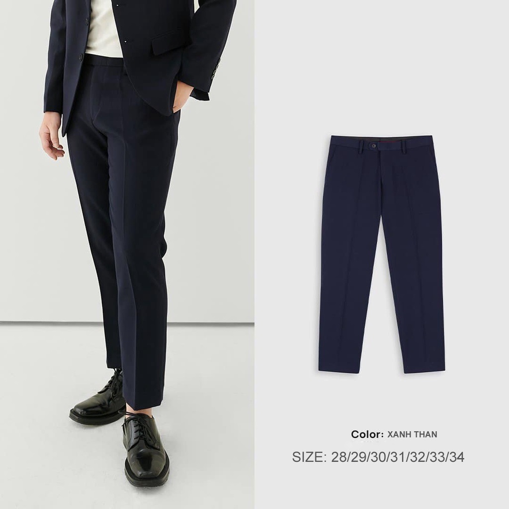Quần tây nam hàn quốc LZS ống côn form dáng slimfit chất vải vitex dày dặn giữ dáng tốt, quần âu nam công sở cao cấp
