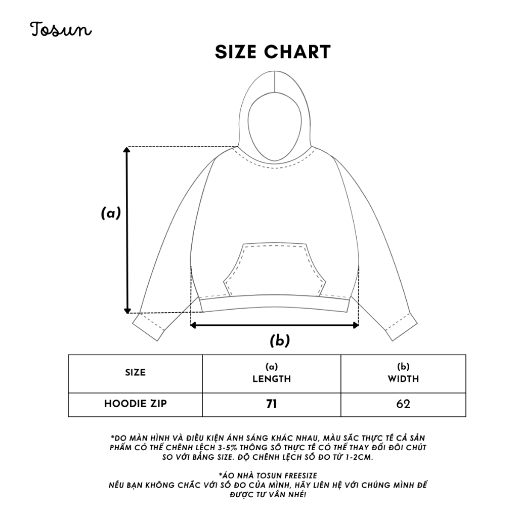 Áo khoác nỉ trơn, áo hoodie zip basic form rộng unisex TOSUN K03