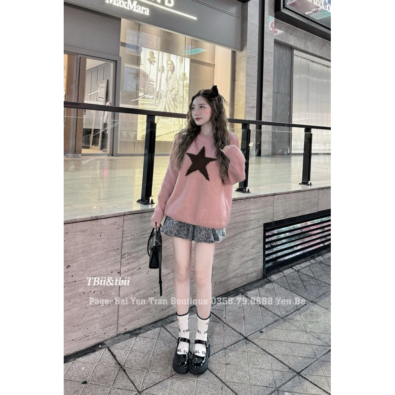 Áo Len Dài Tay Hình Ngôi Sao Đì O