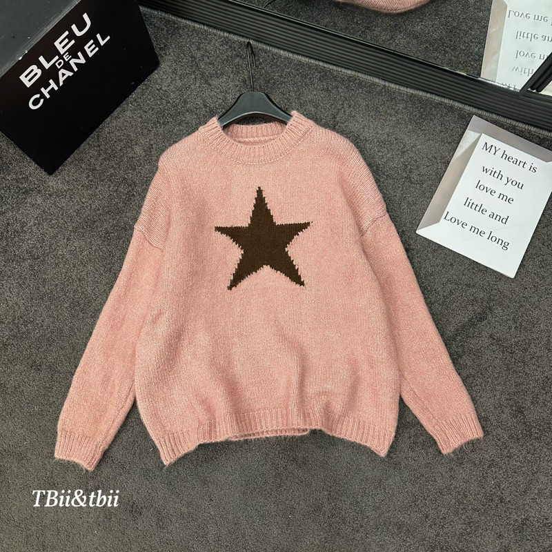 Áo Len Dài Tay Hình Ngôi Sao Đì O