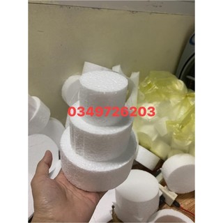 Tháp Xốp Tròn Trắng (Tháp Tài Lộc ,Tráp Ăn Hỏi, Đế Oản) - (H3cm)