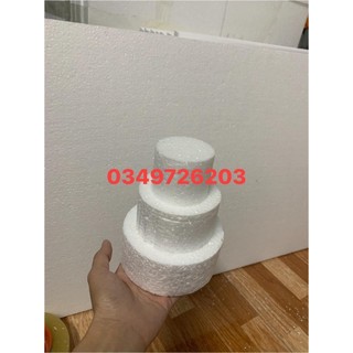 Tháp Xốp Tròn Trắng (Tháp Tài Lộc ,Tráp Ăn Hỏi, Đế Oản) - (H3cm)