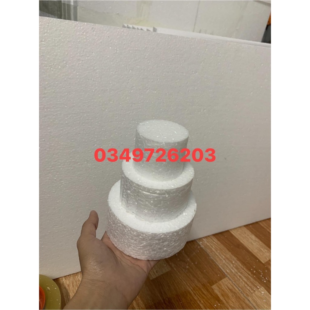 Tháp Xốp Tròn Trắng  -