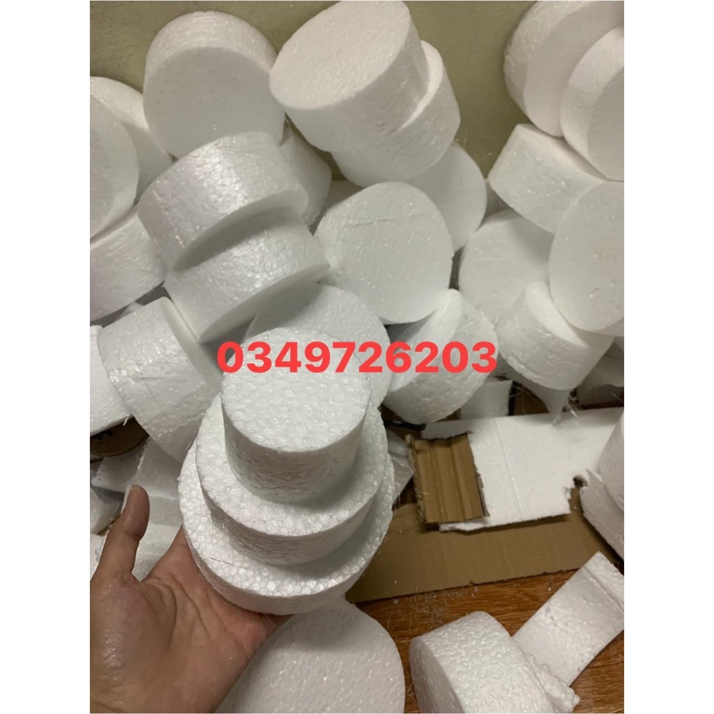 Tháp Xốp Tròn Trắng  -