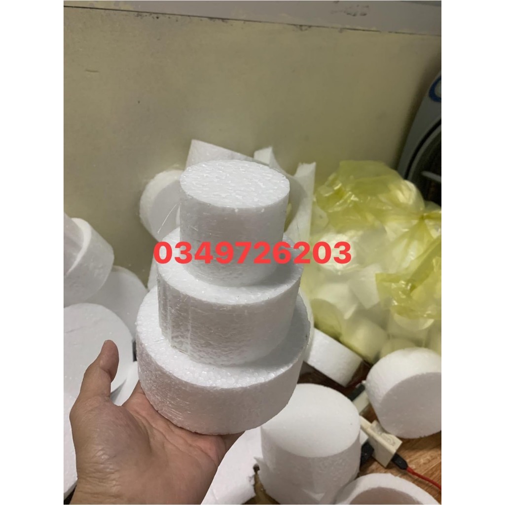 Tháp Xốp Tròn Trắng  -