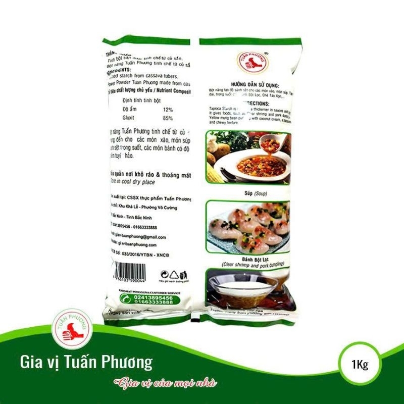 Bột Năng Tuấn Phương 400g, 1kg
