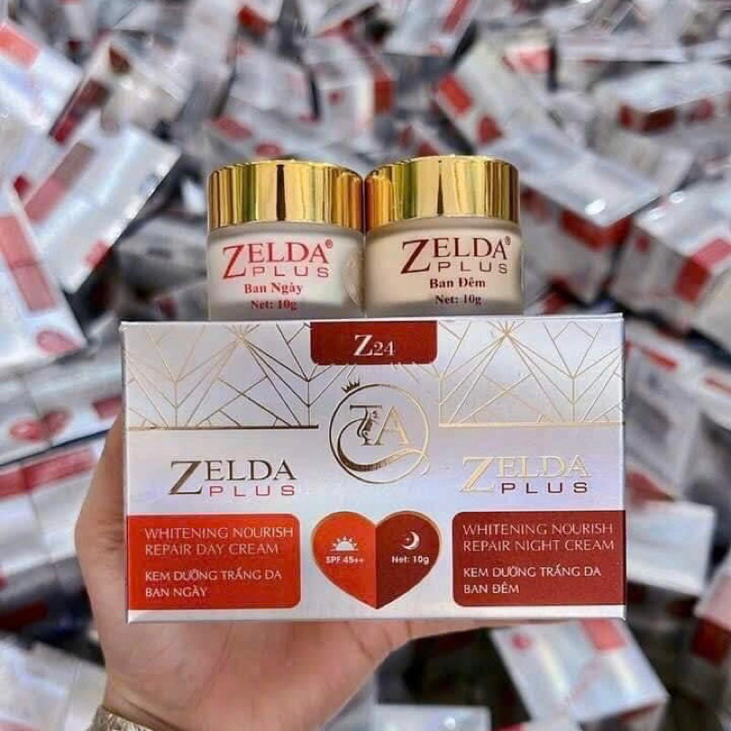 Combo Kem face Zelda plus 10g ngày+đêm giảm thâm nám sạm tàn nhang 2 hũ 10g