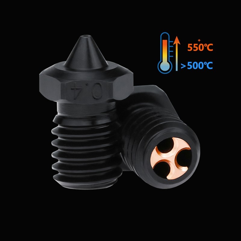 Đầu in 3D E3D V6 CHT Black Hard Steel High Flow 1.75mm chuyên tốc độ cao high speed 3D Printer Nozzles