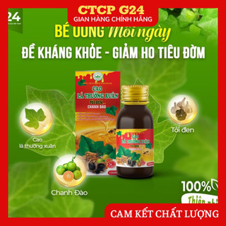 Cao lá thường xuân tỏi đen chanh đào siro ho bổ phế thảo dược tỏi đen chanh đào G24