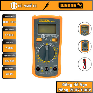 Đồng hồ vạn năng, ampe kìm, đồng hồ đo điện có đèn loa báo thông mạch 200v-600v c140103 wynn's, dùng đo điện áp