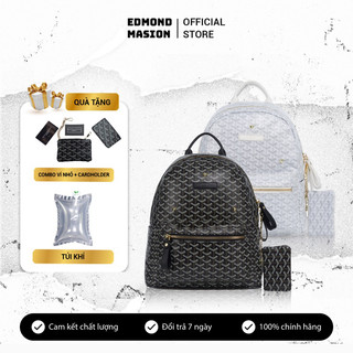 Balo cặp edmond masion monogram ss1 tặng ví nhỏ và cardholder edm size m/l