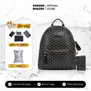 Balo edmond masion monogram ss1 đen tặng ví nhỏ và cardholder size m/l balo cặp túi edm