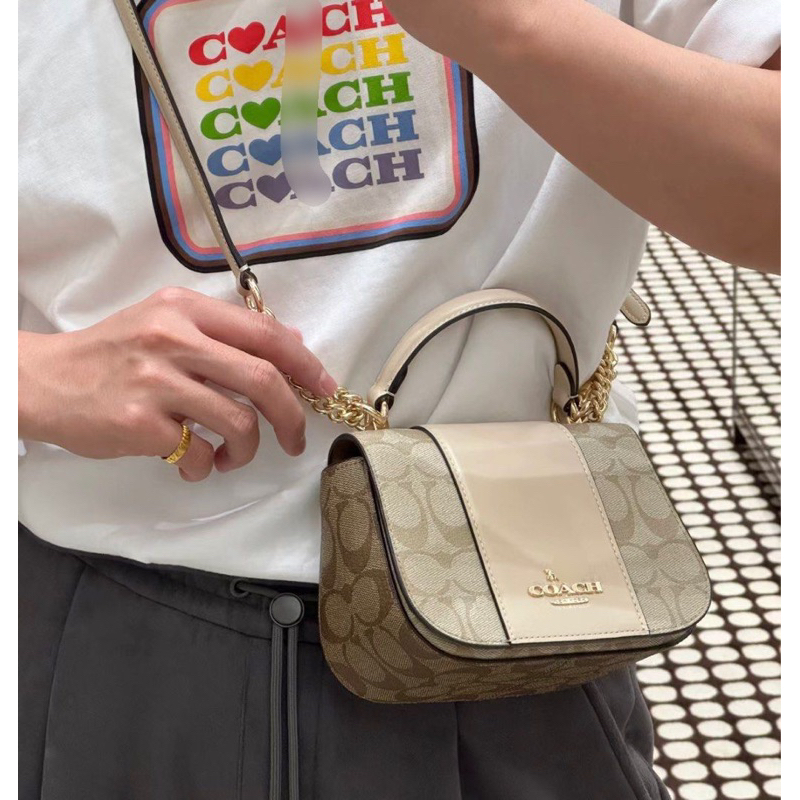 Túi coach lysa đeo chéo nắp gập