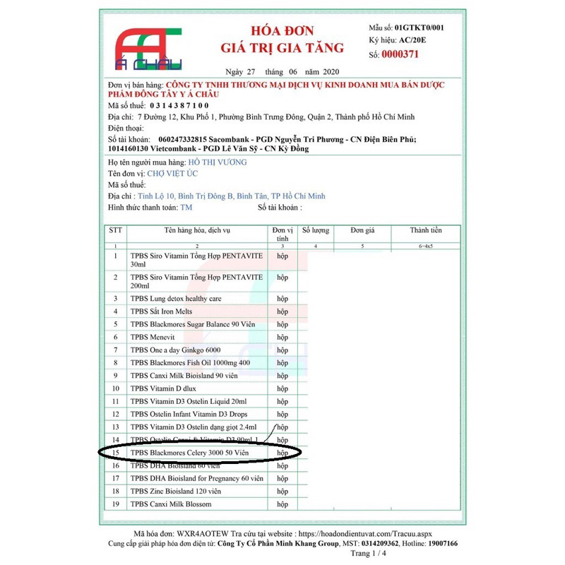 Viên Uống Gout Blackmores Celery 3000mg Lọ 50v Mẫu Mới