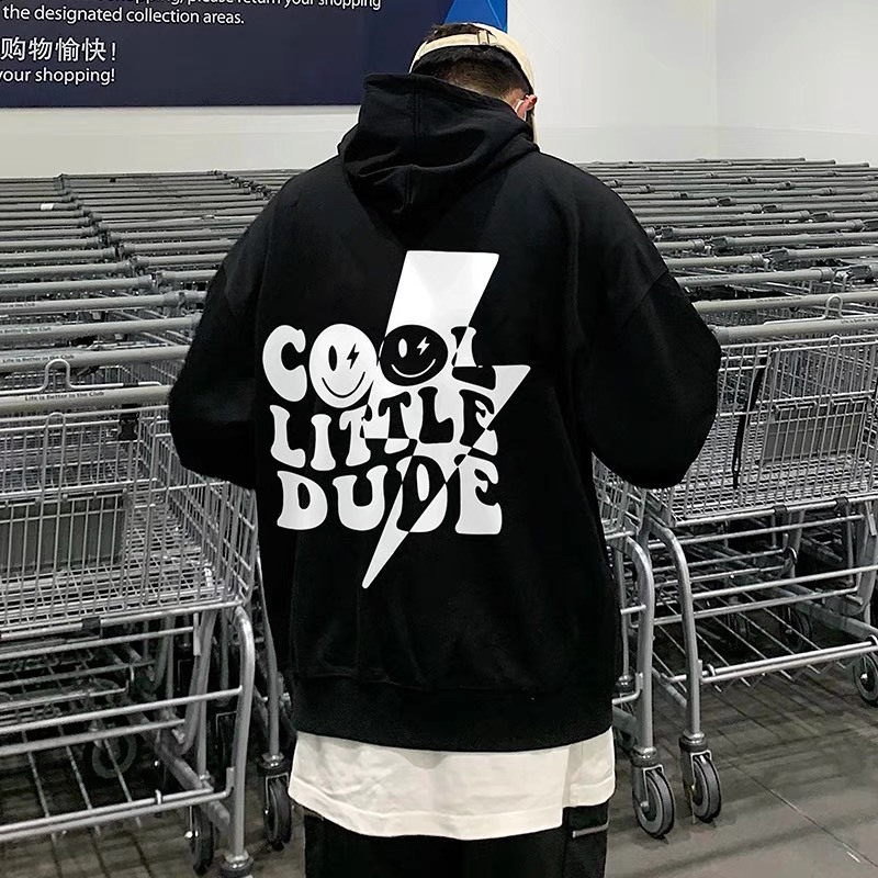 Áo Hoodie nỉ bông YOUR BRAND form rộng Unisex nam nữ nỉ ngoại cotton mũ 2 lớp rộng trắng đen dày oversize Boin Unisex