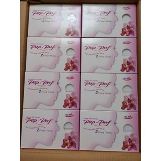 Combo 6 hộp Bông Tẩy trang Pop-Puf, hộp 100 miếng: Bông tẩy trang hàng đầu