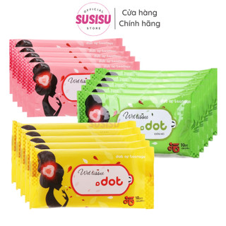 Khăn giấy ướt DOT Wet Tissue Lốc 5 Gói - màu ngẫu nhiên
