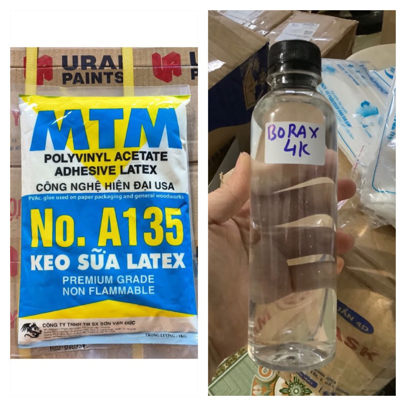 Keo sữa MTM 1KG + tặng chai Borax 100ml (Nguyên liệu làm slime thành công)