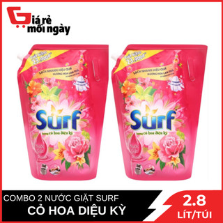 COMBO 02 Nước Giặt Surf Hồng túi 2.8L