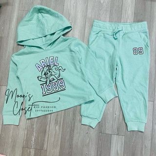 Xd- bộ nỉ disney xanh size 18m- 8y