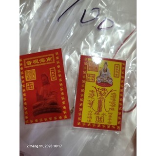 (sỉ1k)PHÙ MẸ QUAN ÂM may mắn bình an (ép plastic)