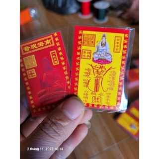 (sỉ1k)PHÙ MẸ QUAN ÂM may mắn bình an (ép plastic)